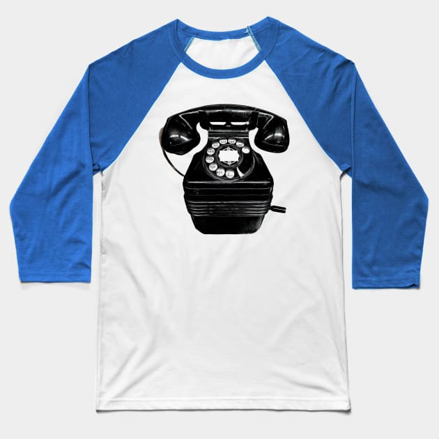 Vintage Telephone Baseball T-Shirt by DogfordStudios